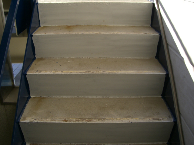 階段床塩ビシート防水工事